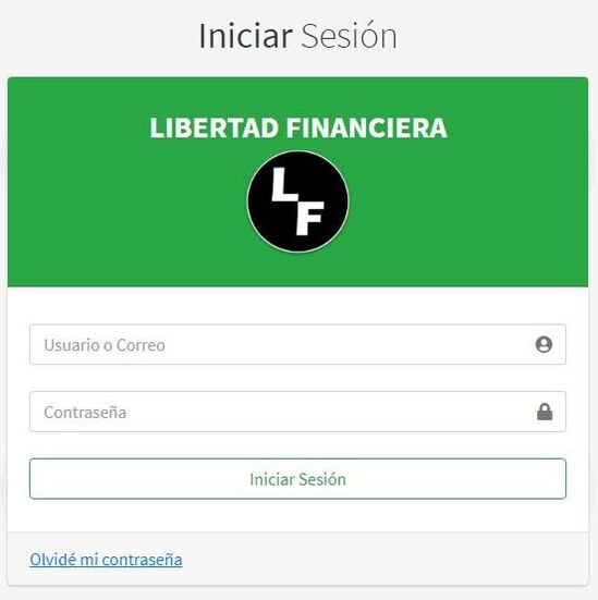 Lfna Iniciar Sesión app de Libertad Financiera de Nicolas Artunduaga